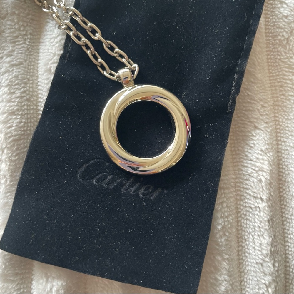 Cartier Silver Bag Charm/Key Ring Holder